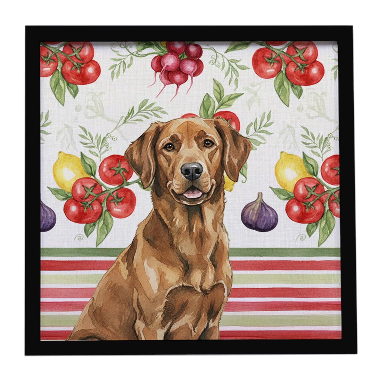 Caroline's Treasures Chesapeake Bay Retriever Vegetables Framed Metal Print