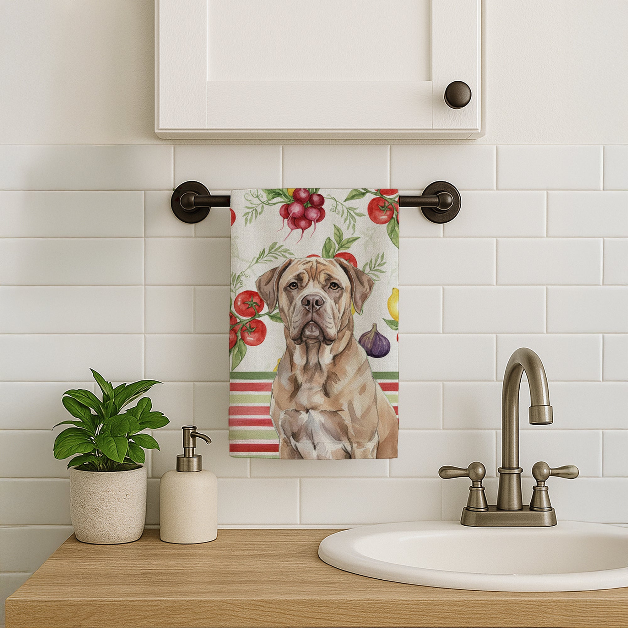 Caroline's Treasures Isabella Dogue de Bordeaux Vegetables Kitchen Towel