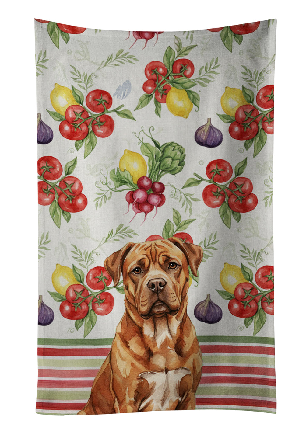 Caroline's Treasures Mahogany Dogue de Bordeaux Vegetables Kitchen Towel