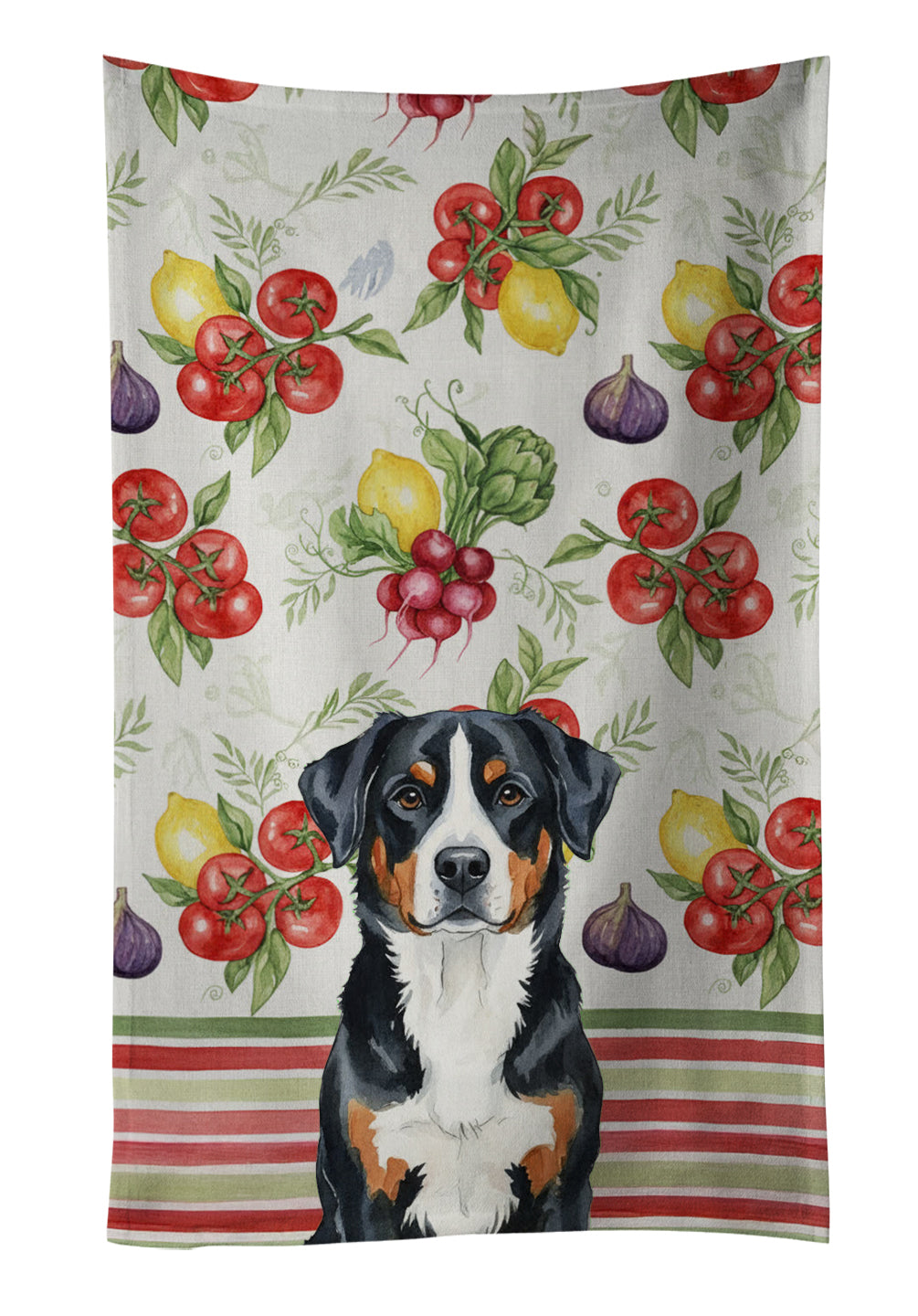 Caroline's Treasures Greater Swiss Mountain Dog Vegetables Kitchen Towel