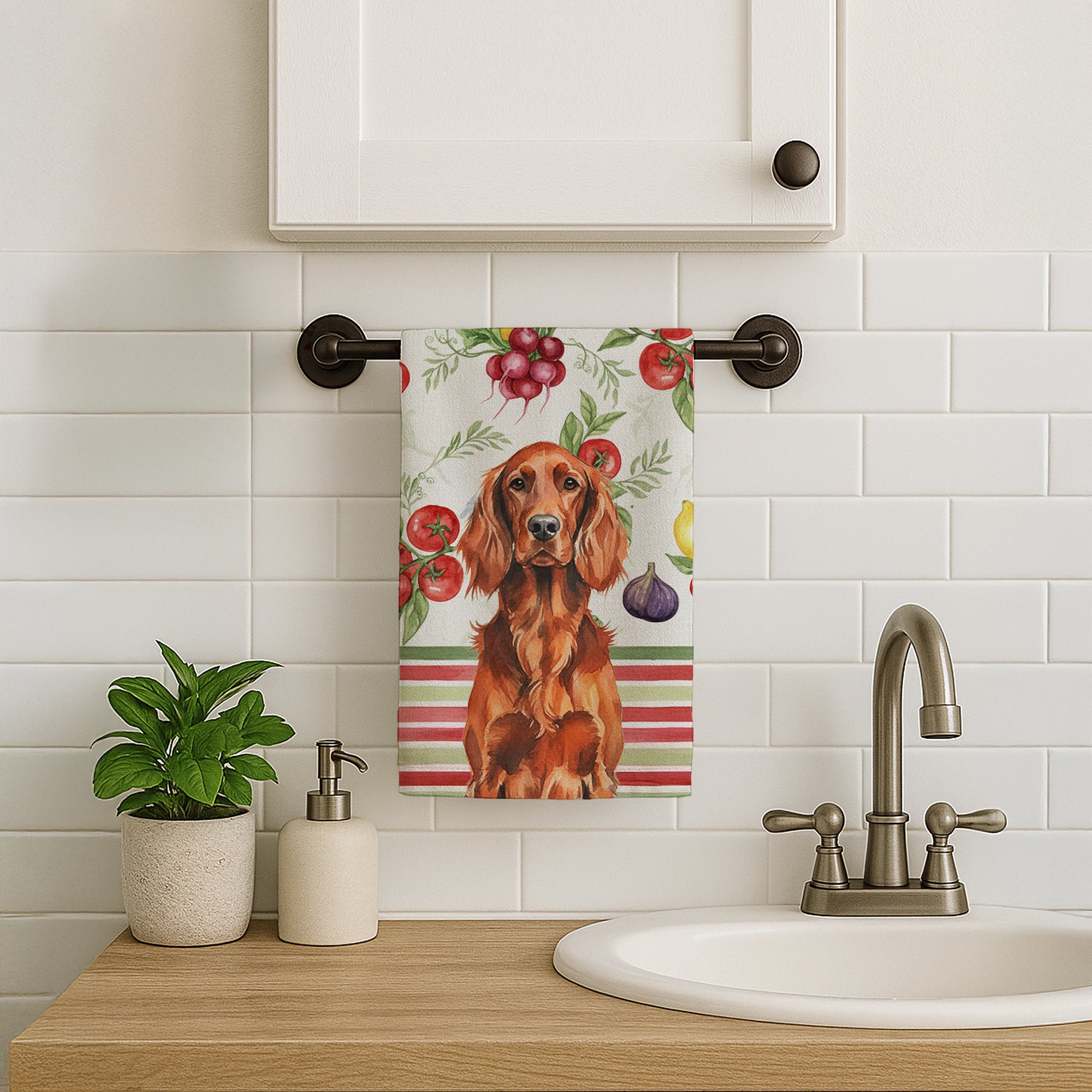 Caroline's Treasures Irish Setter Vegetables Kitchen Towel