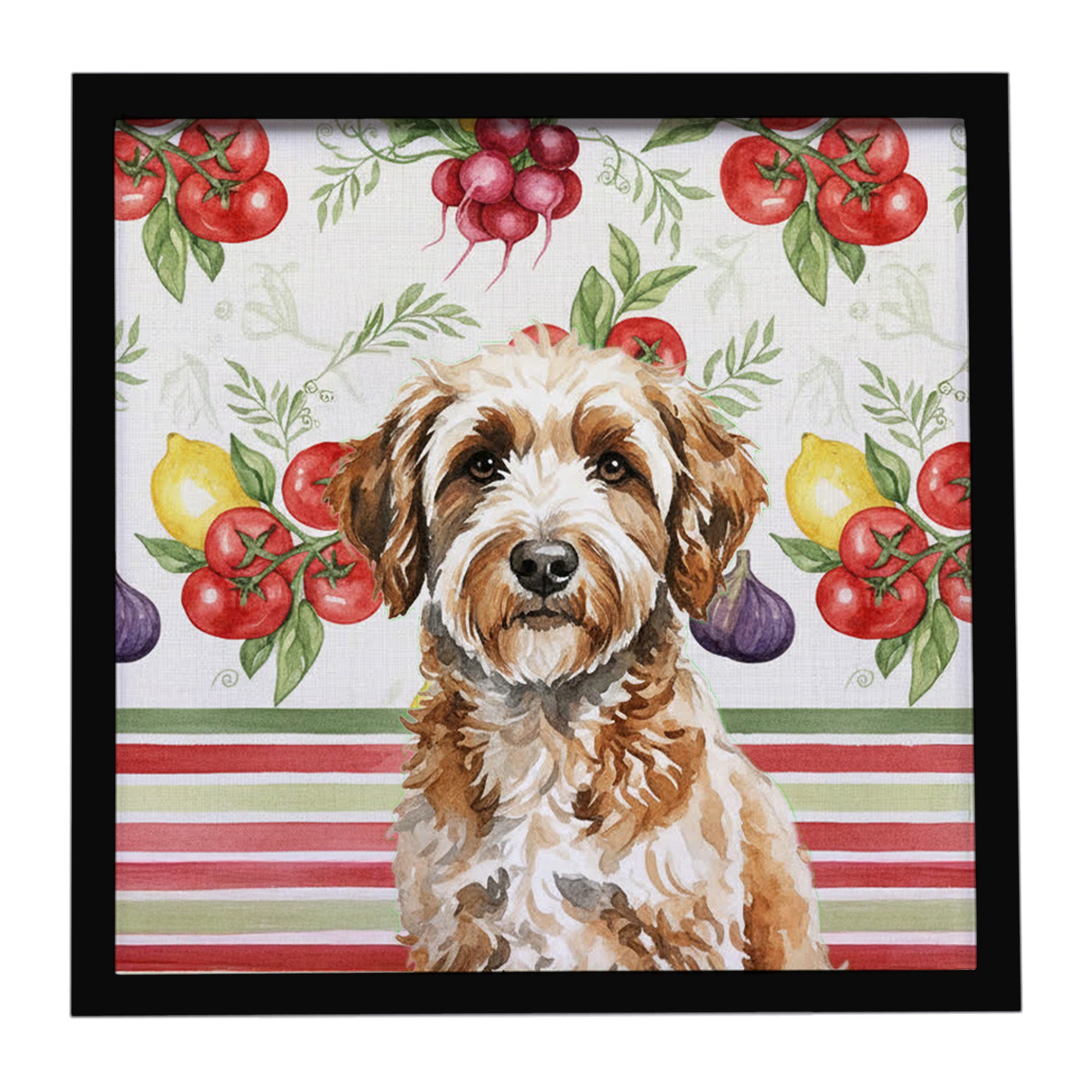 Caroline's Treasures Lagotto Romagnolo Vegetables Framed Metal Print
