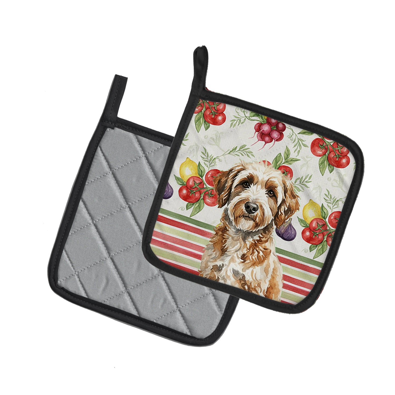 Caroline's Treasures Lagotto Romagnolo Vegetables Pair of Pot Holders