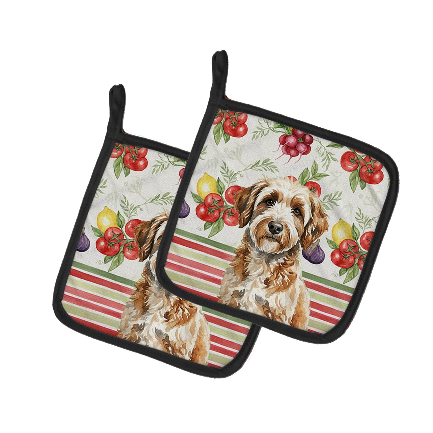 Caroline's Treasures Lagotto Romagnolo Vegetables Pair of Pot Holders