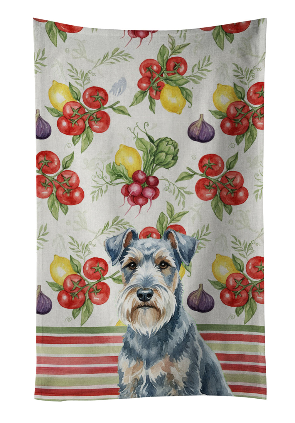 Caroline's Treasures Blue Lakeland Terrier Vegetables Kitchen Towel