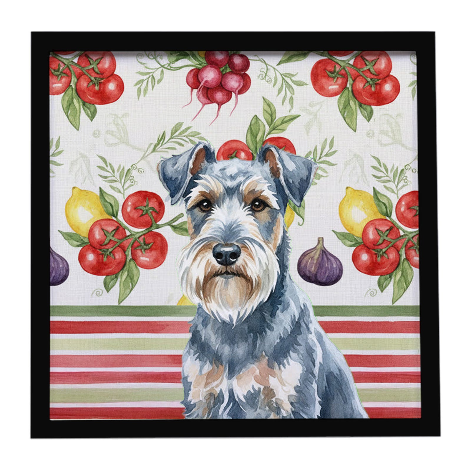 Caroline's Treasures Blue Lakeland Terrier Vegetables Framed Metal Print