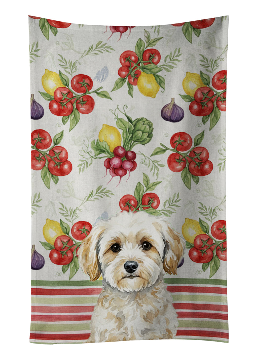 Caroline's Treasures Maltipoo Vegetables Kitchen Towel