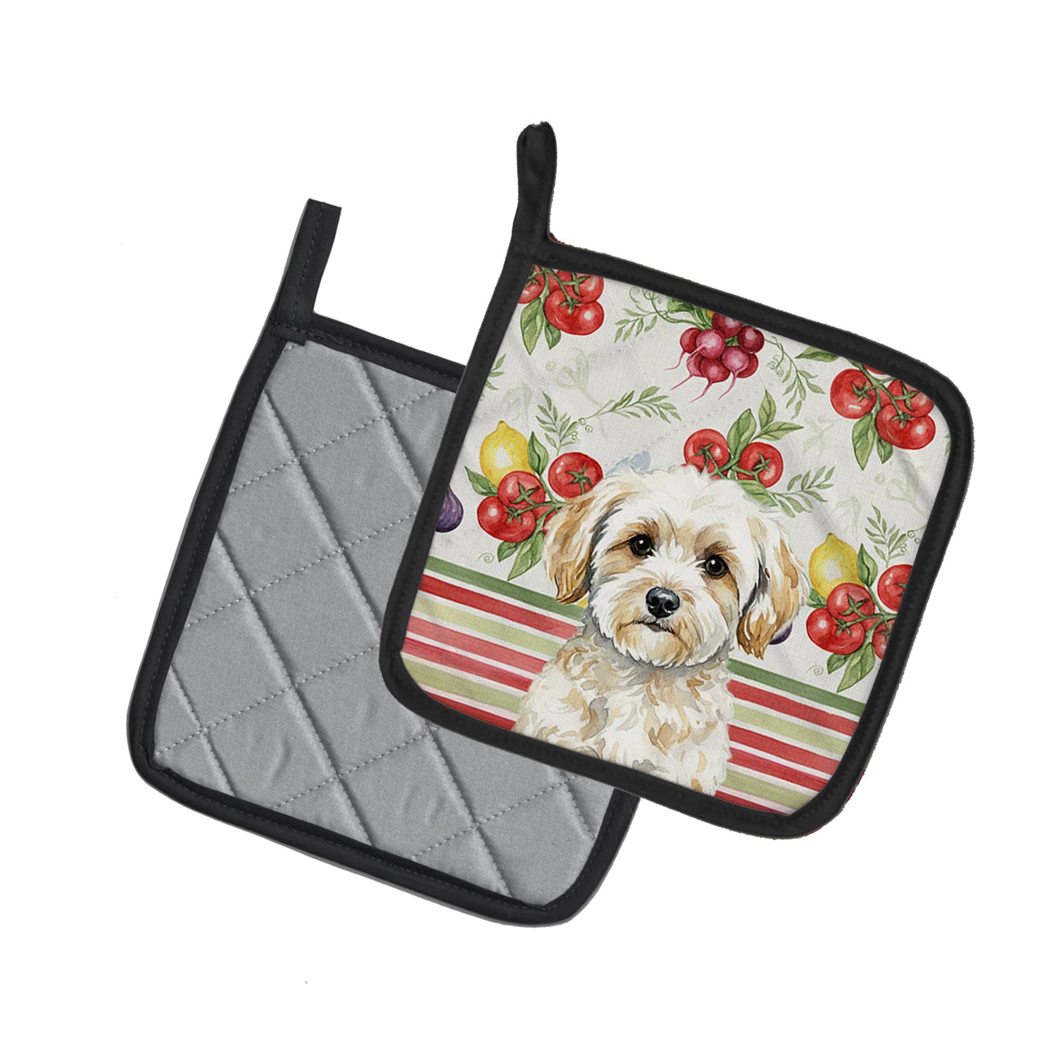 Caroline's Treasures Maltipoo Vegetables Pair of Pot Holders
