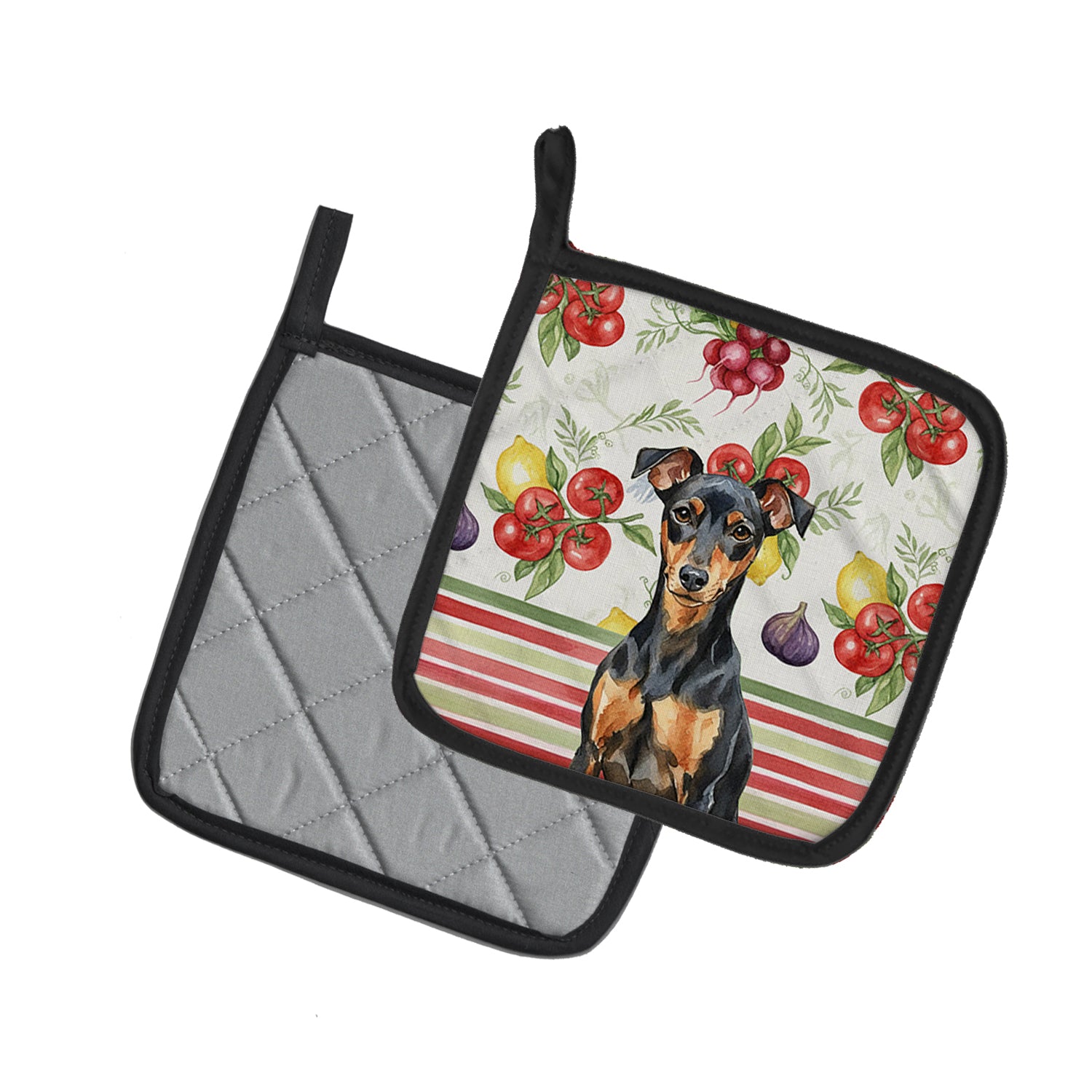Caroline's Treasures Manchester Terrier Vegetables Pair of Pot Holders