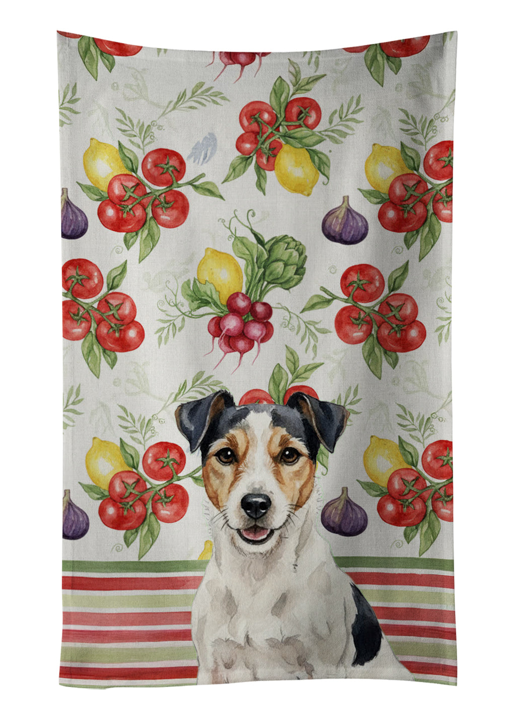 Caroline's Treasures Parson Russell Terrier Vegetables Kitchen Towel