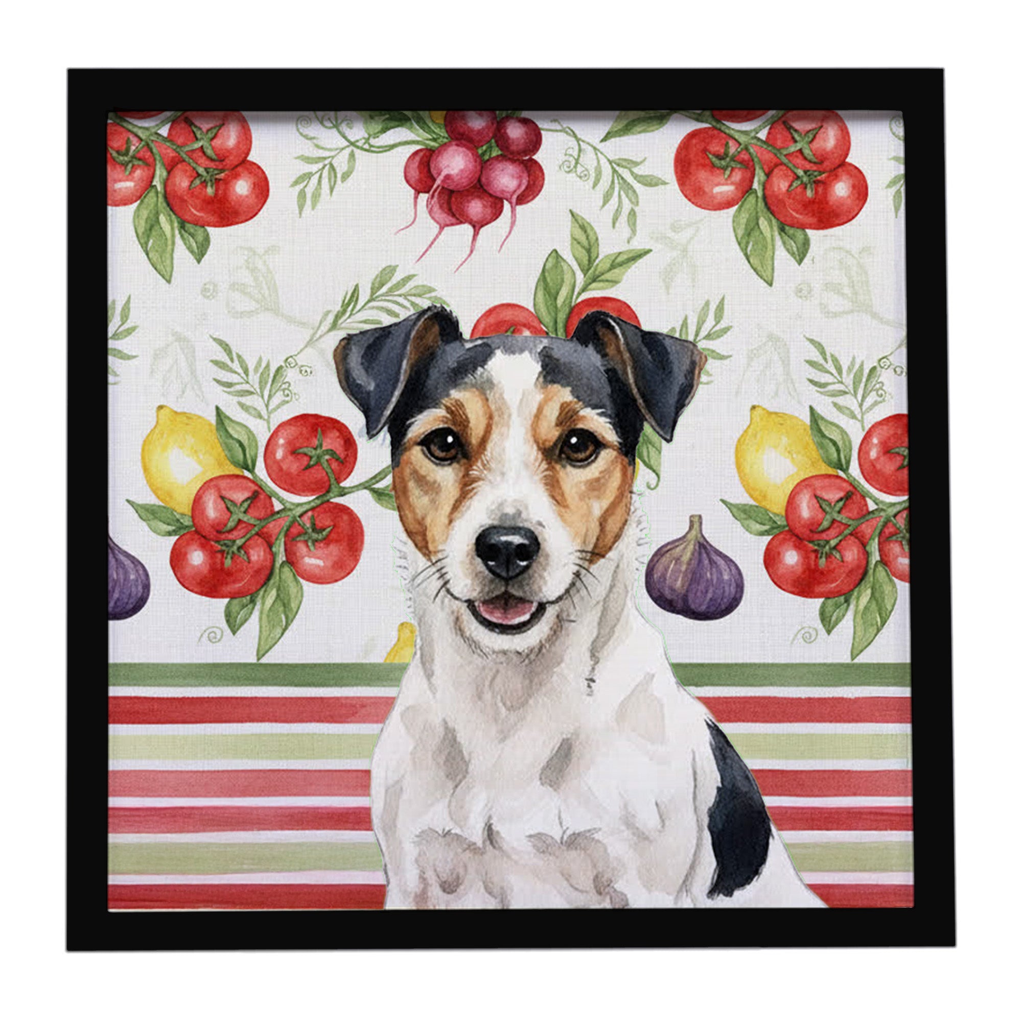 Caroline's Treasures Parson Russell Terrier Vegetables Framed Metal Print