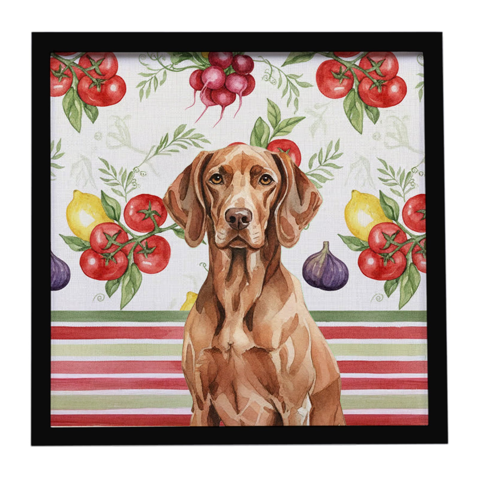 Caroline's Treasures Liver Pointer Vegetables Framed Metal Print