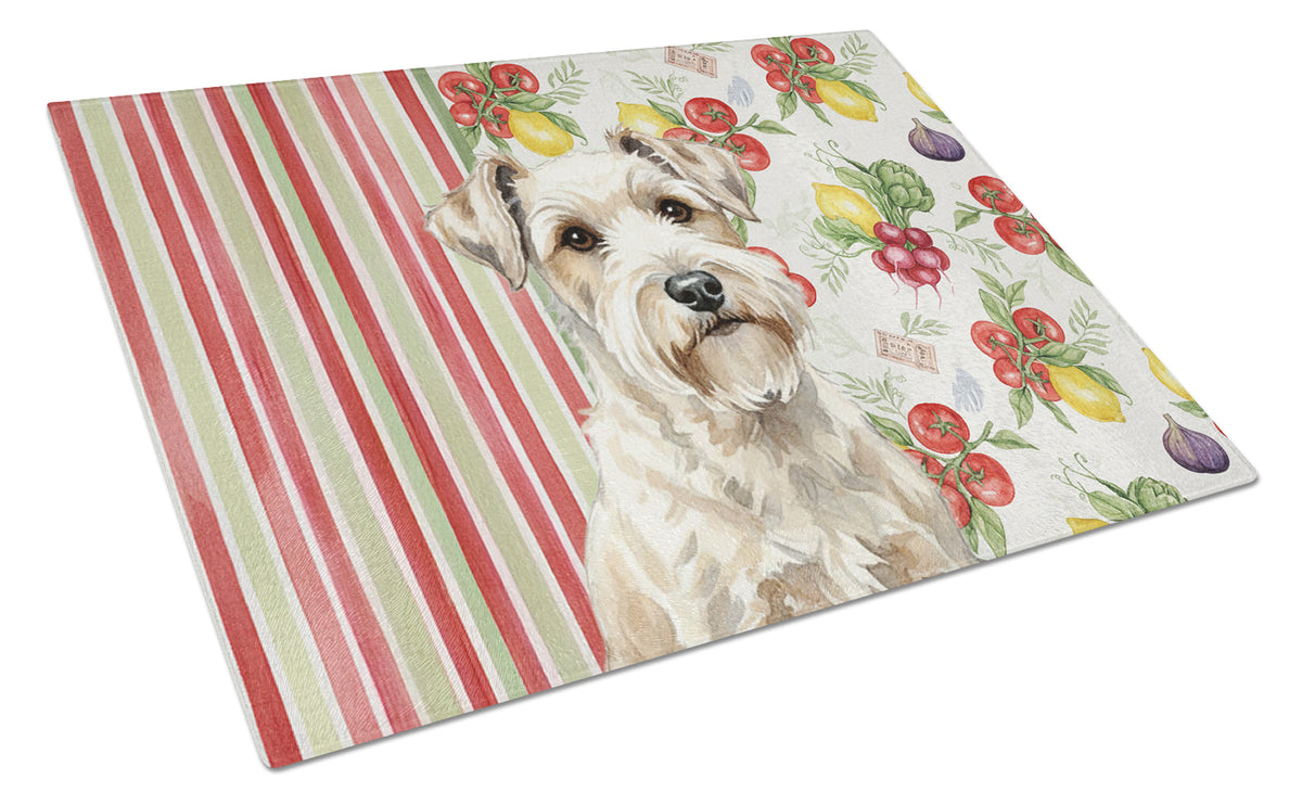 Caroline's Treasures Sealyham Terrier Vegetables Glass Cutting Board