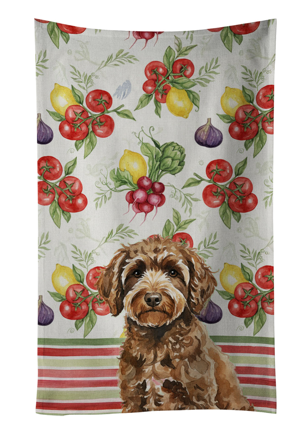 Caroline's Treasures Spanish Water Dog Vegetables Kitchen Towel