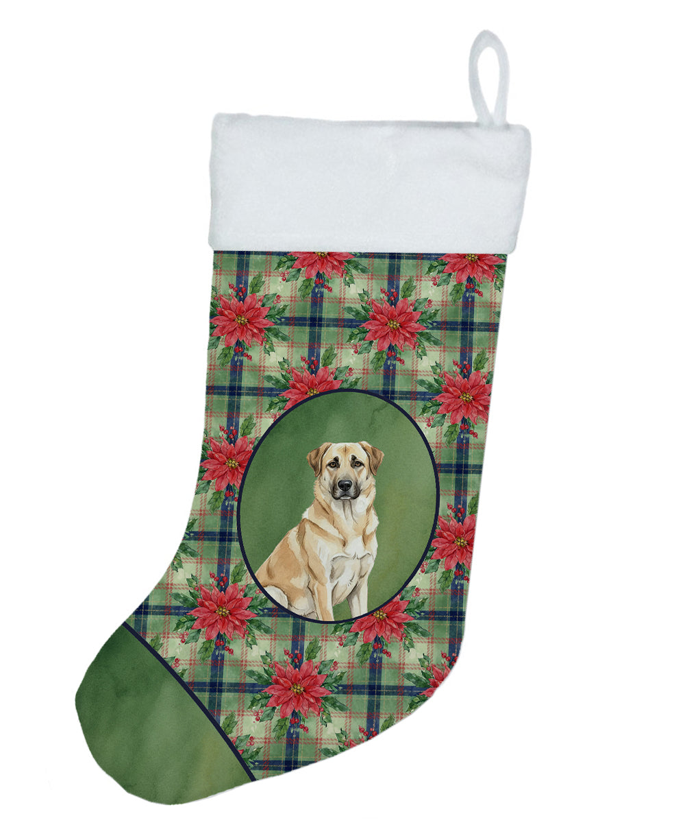 Caroline's Treasures Anatolian Shepherd Dog Christmas PoinsettIas Holiday Stocking