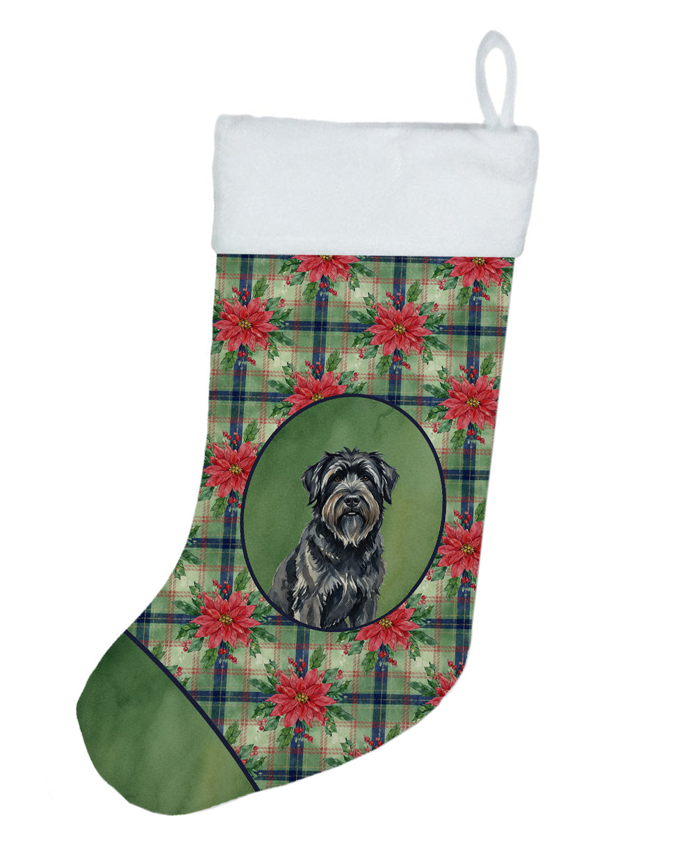 Caroline's Treasures Bouvier des Flandres Christmas PoinsettIas Holiday Stocking
