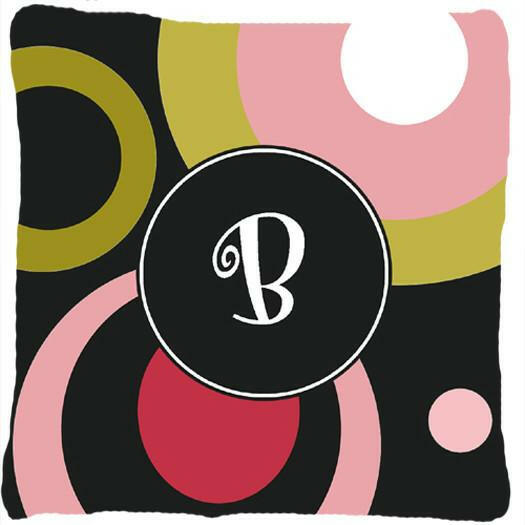 Monogram - Retro in Black Decorative   Canvas Fabric Pillow AM1001 - the-store.com