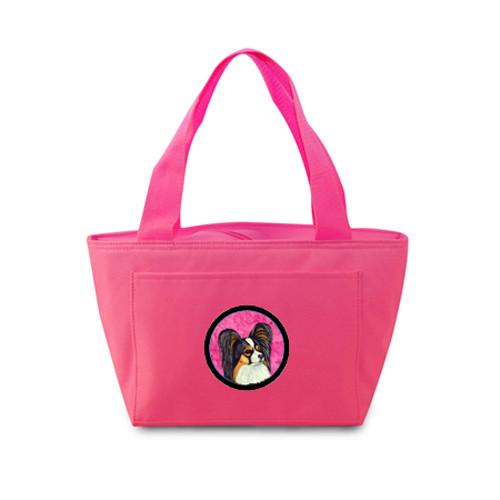 Pink Papillon  Lunch Bag or Doggie Bag LH9390PK by Caroline&#39;s Treasures