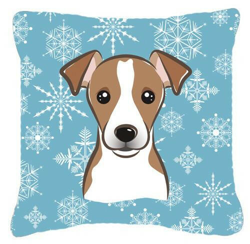 Snowflake Jack Russell Terrier Fabric Decorative Pillow BB1694PW1414 - the-store.com