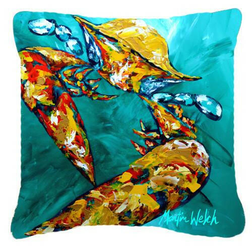 Crab Beam of Light Canvas Fabric Decorative Pillow MW1139PW1414 by Caroline&#39;s Treasures