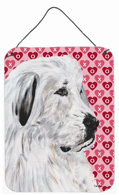 Great Pyrenees Hearts and Love Wall or Door Hanging Prints SC9714DS1216 by Caroline&#39;s Treasures
