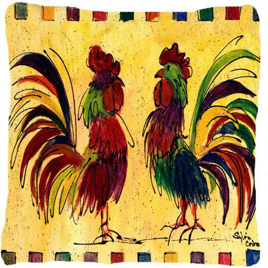 Bird - Rooster Decorative   Canvas Fabric Pillow - the-store.com