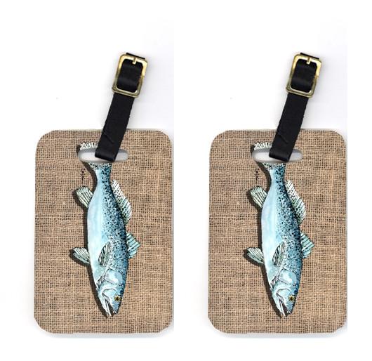 Pair of Fish Speckled Trout Luggage Tags by Caroline&#39;s Treasures