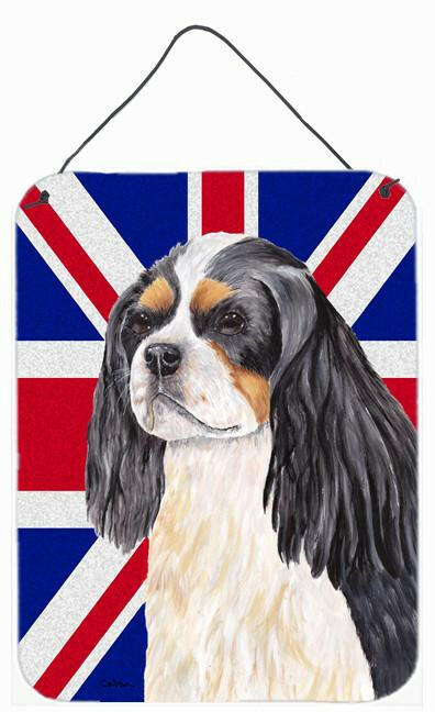 Cavalier Spaniel with English Union Jack British Flag Wall or Door Hanging Prints SC9848DS1216 by Caroline's Treasures