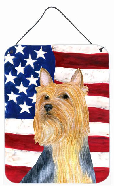 USA American Flag with Silky Terrier Wall or Door Hanging Prints by Caroline's Treasures