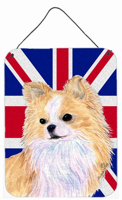 Chihuahua with English Union Jack British Flag Wall or Door Hanging Prints SS4915DS1216 by Caroline's Treasures