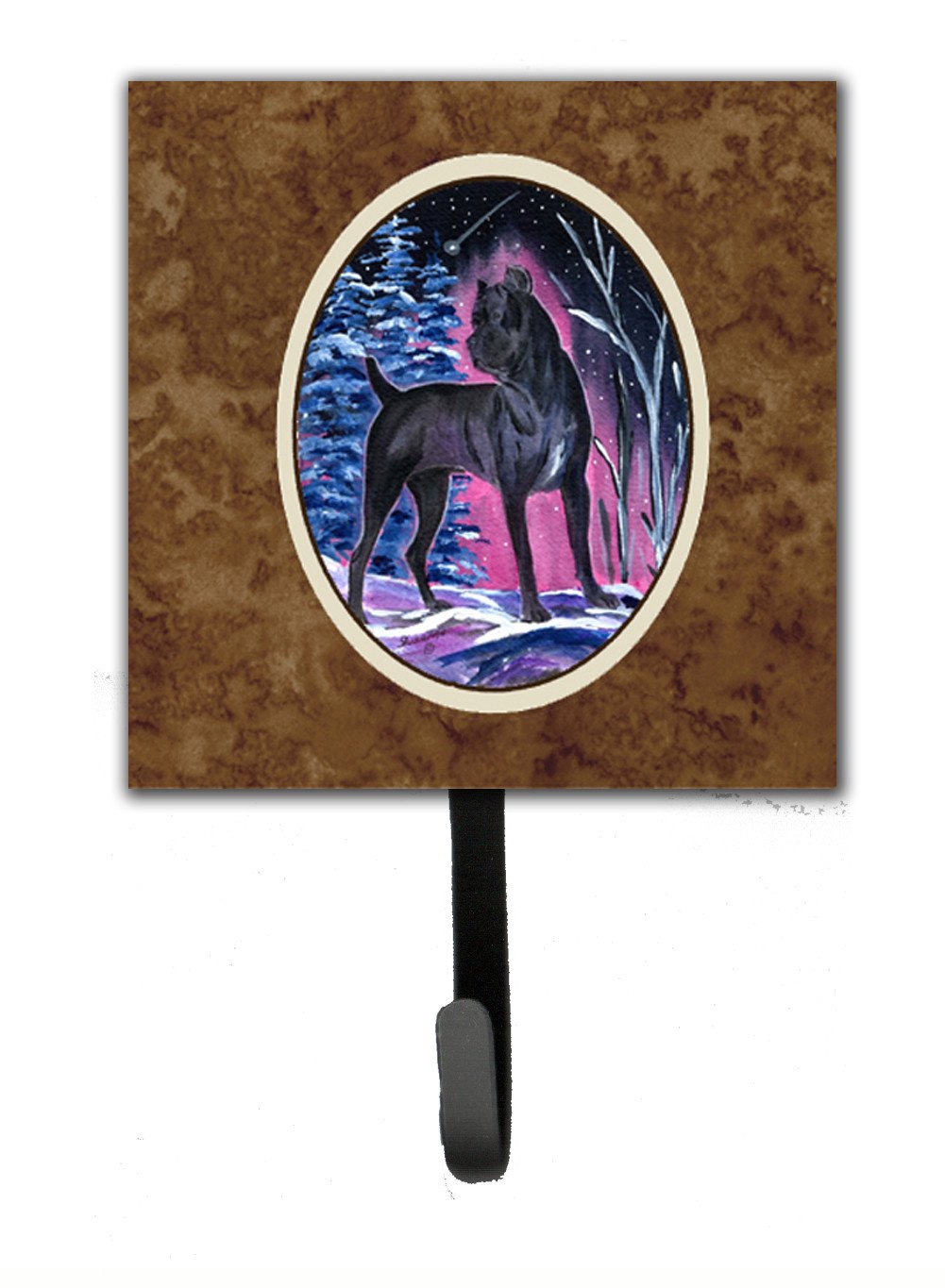 Caroline's Treasures Starry Night Cane Corso Leash Holder or Key Hook