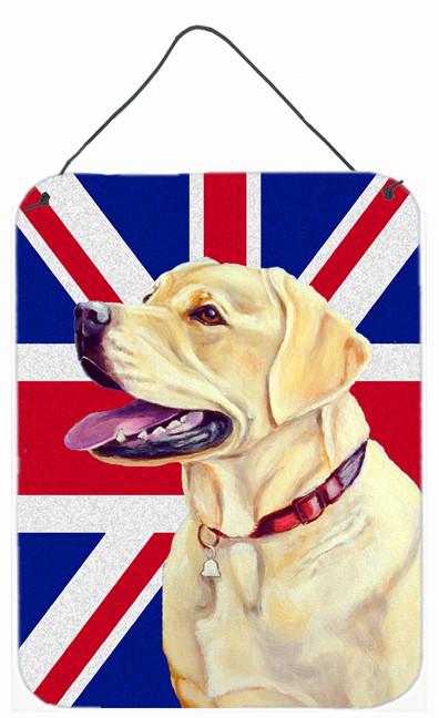 Labrador with English Union Jack British Flag Wall or Door Hanging Prints LH9490DS1216 by Caroline&#39;s Treasures