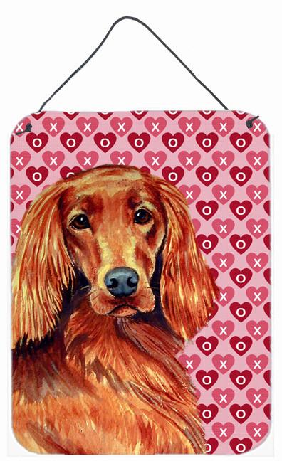 Irish Setter Hearts Love and Valentine&#39;s Day Wall or Door Hanging Prints by Caroline&#39;s Treasures