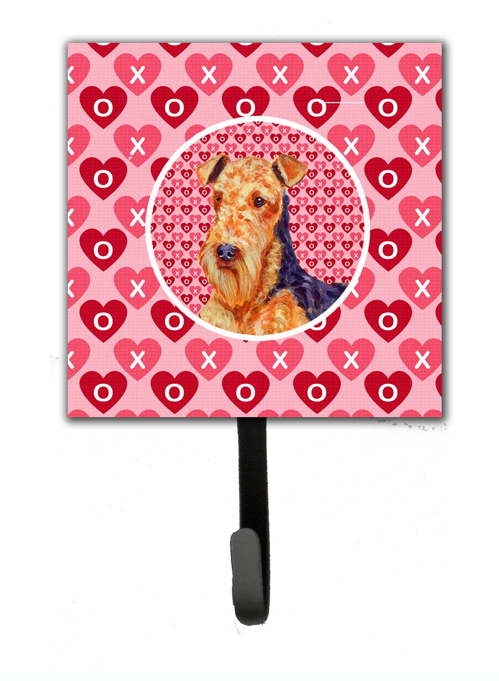 Airedale Valentine&#39;s Love and Hearts Leash or Key Holder by Caroline&#39;s Treasures