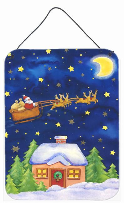 Christmas Santa Claus Across the Sky Wall or Door Hanging Prints APH5898DS1216 by Caroline&#39;s Treasures