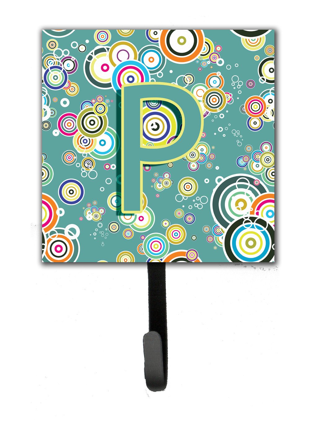Letter P Circle Circle Teal Initial Alphabet Leash or Key Holder CJ2015-PSH4 by Caroline&#39;s Treasures