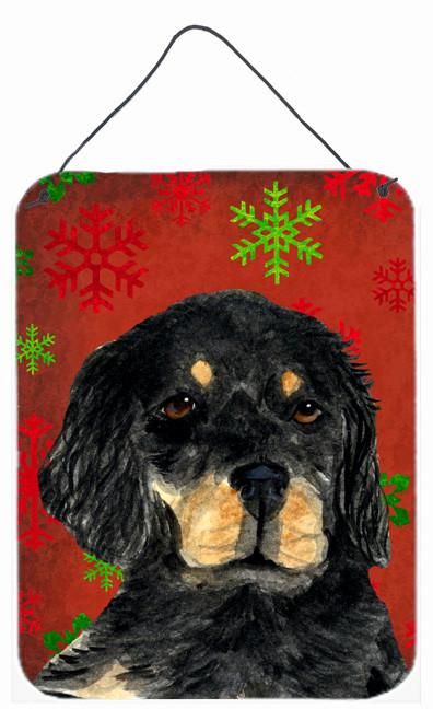 Gordon Setter Red Snowflakes Holiday Christmas Wall or Door Hanging Prints by Caroline's Treasures