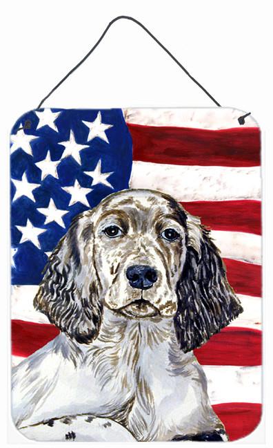 USA American Flag with English Setter Wall or Door Hanging Prints by Caroline&#39;s Treasures