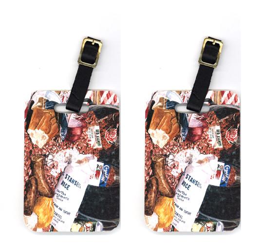 Pair of Red Beans and Rice Luggage Tags by Caroline's Treasures