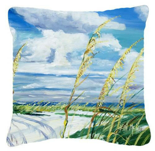 Sea Oats Canvas Fabric Decorative Pillow JMK1271PW1414 by Caroline&#39;s Treasures