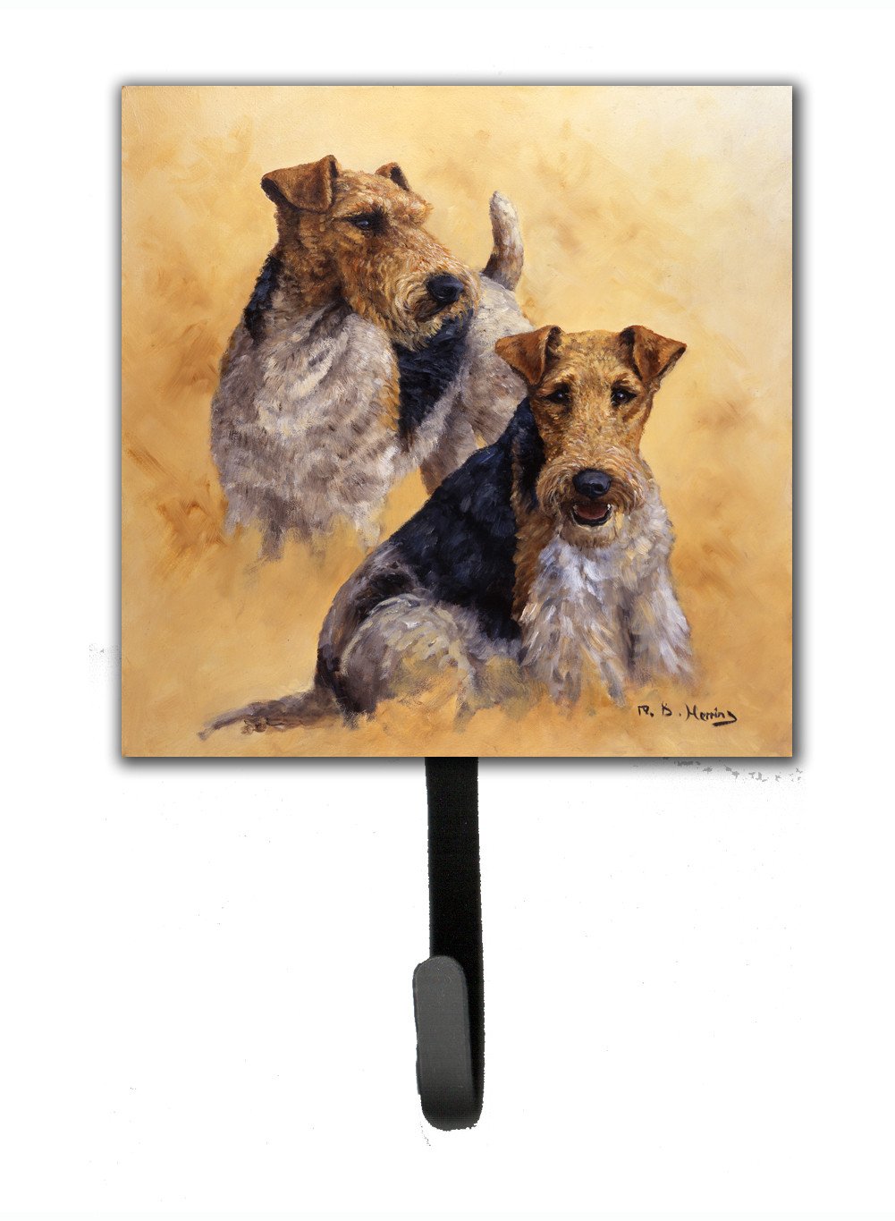 Fox Terriers by Michael Herring Leash or Key Holder HMHE0180SH4 by Caroline&#39;s Treasures
