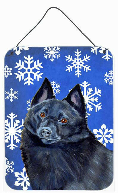 Caroline's Treasures Schipperke Winter Snowflakes Holiday Wall or Door Hanging Prints