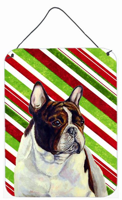 French Bulldog Candy Cane Holiday Christmas Wall or Door Hanging Prints by Caroline's Treasures