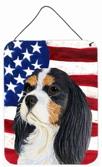 USA American Flag with Cavalier Spaniel Wall or Door Hanging Prints by Caroline&#39;s Treasures