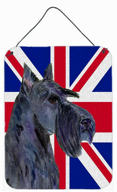 Scottish Terrier with English Union Jack British Flag Wall or Door Hanging Prints SS4971DS1216 by Caroline&#39;s Treasures
