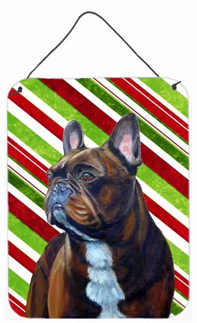 French Bulldog Candy Cane Holiday Christmas Wall or Door Hanging Prints by Caroline's Treasures