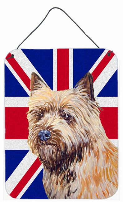 Cairn Terrier with English Union Jack British Flag Wall or Door Hanging Prints LH9472DS1216 by Caroline's Treasures