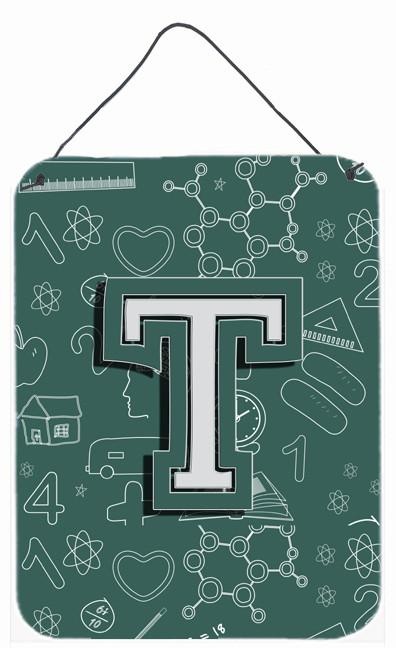 Letter T Back to School Initial Wall or Door Hanging Prints CJ2010-TDS1216 by Caroline&#39;s Treasures