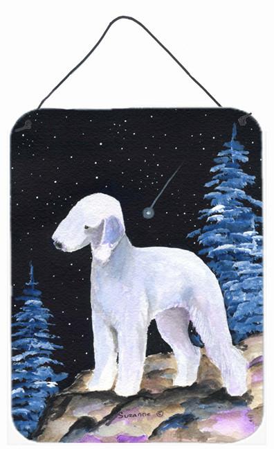 Starry Night Bedlington Terrier Aluminium Metal Wall or Door Hanging Prints by Caroline&#39;s Treasures