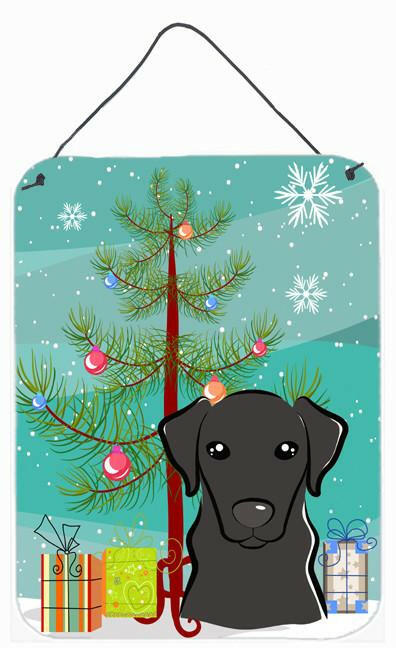 Christmas Tree and Black Labrador Wall or Door Hanging Prints BB1607DS1216 by Caroline's Treasures